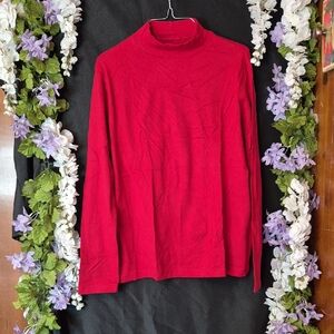 croft & barrow Red Mock Neck Top